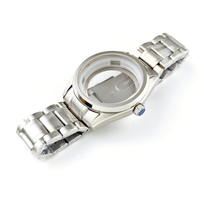 NH35 Dial GS Brushed Finish Blue, Black DIY Watch MOD Accessories Case 33.5mm