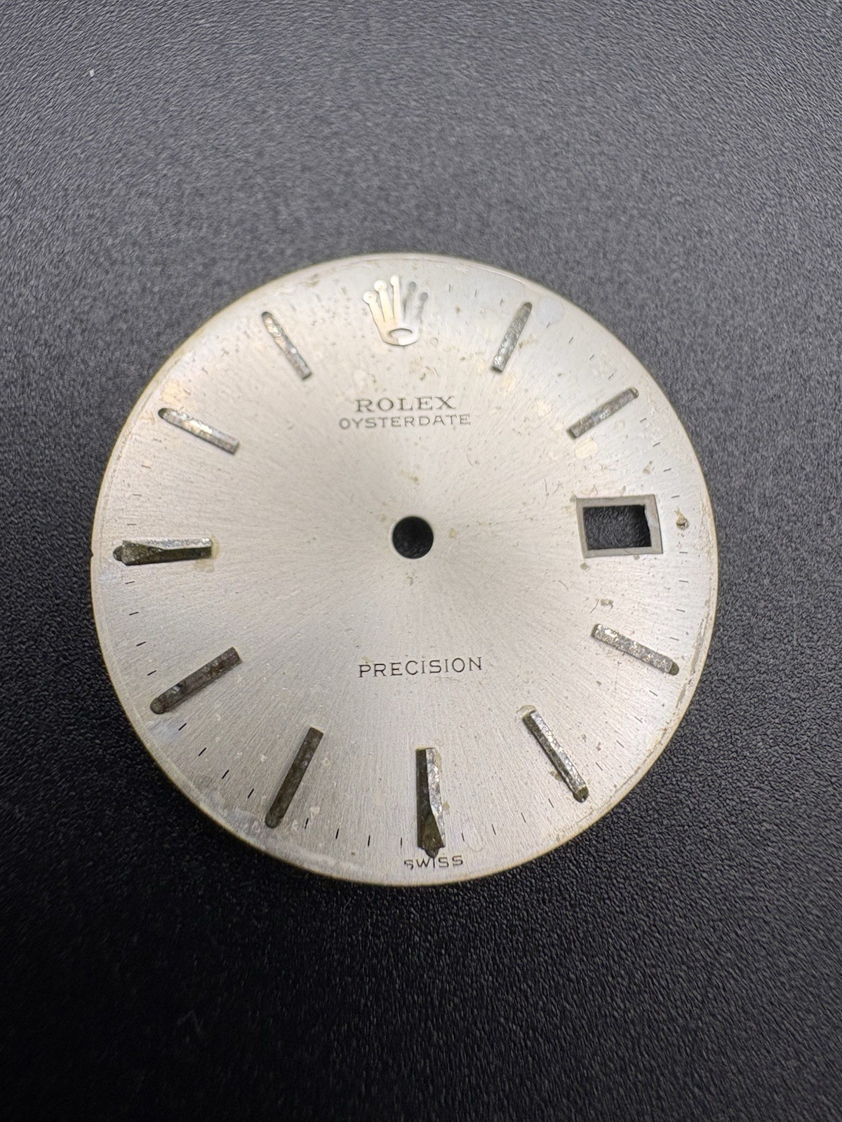 Rolex Men’s 34mm Oysterdate Precision Silver Dial Silver Stick Ref: 6694/6494