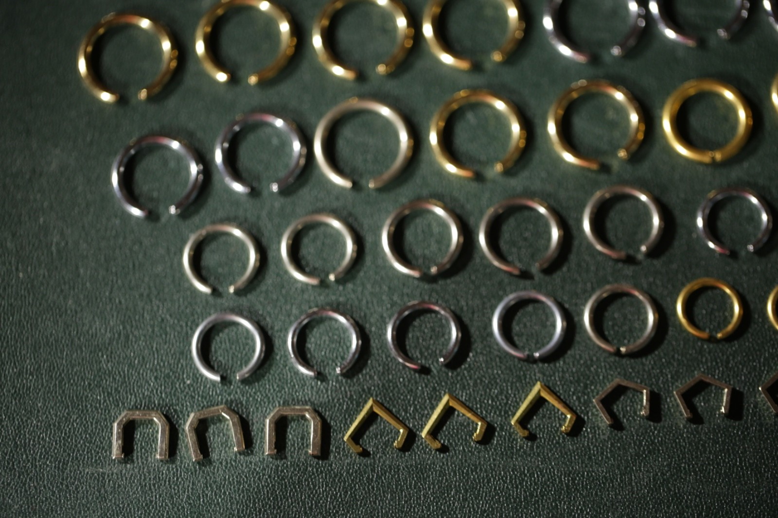 50 NEW OLD STOCK, ASSORTED HI-GRADE VINTAGE-MILLED POCKET WATCH BOWS c.1980’s