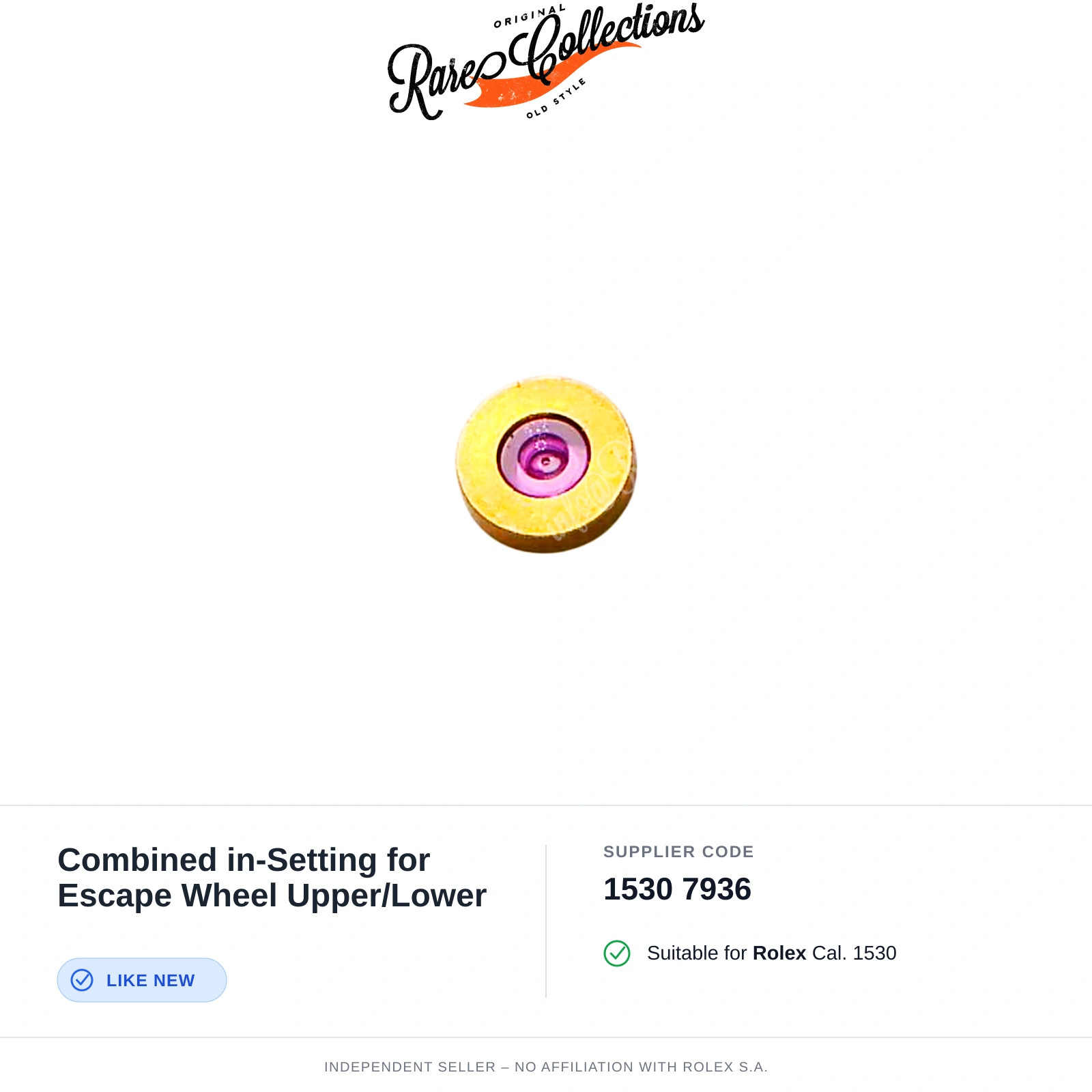 Combined Castone Equal to New for Rolex (cod. 1530 7936) Combined in-Setting f