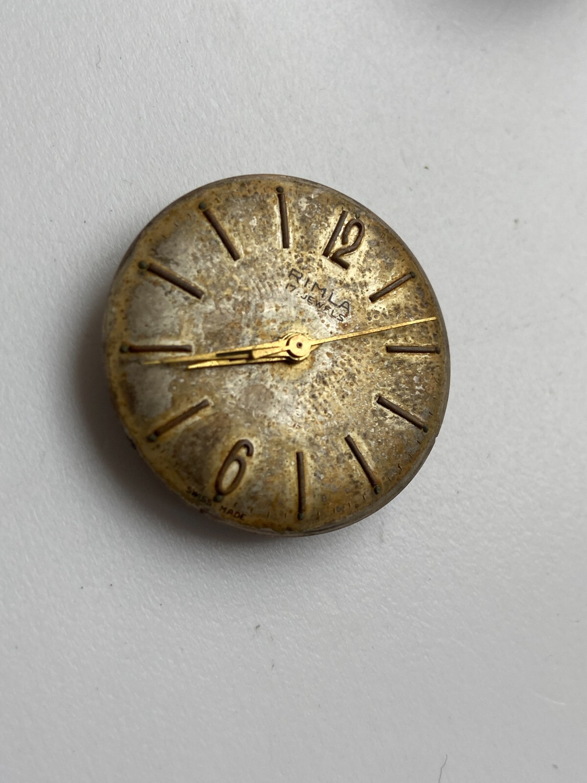 VINTAGE MEN WRIST WATCH FOR PARTS RIMLA SWISS CAL ST 1686
