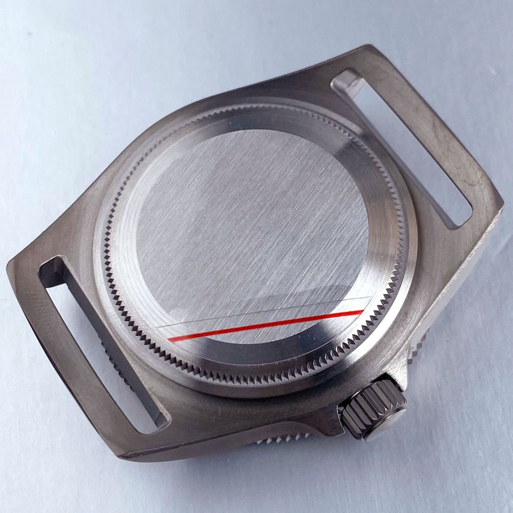 Fit NH35/ETA 20ATM Diver Frog Titanium Case Unidirectional Bezel Steel Back Dial