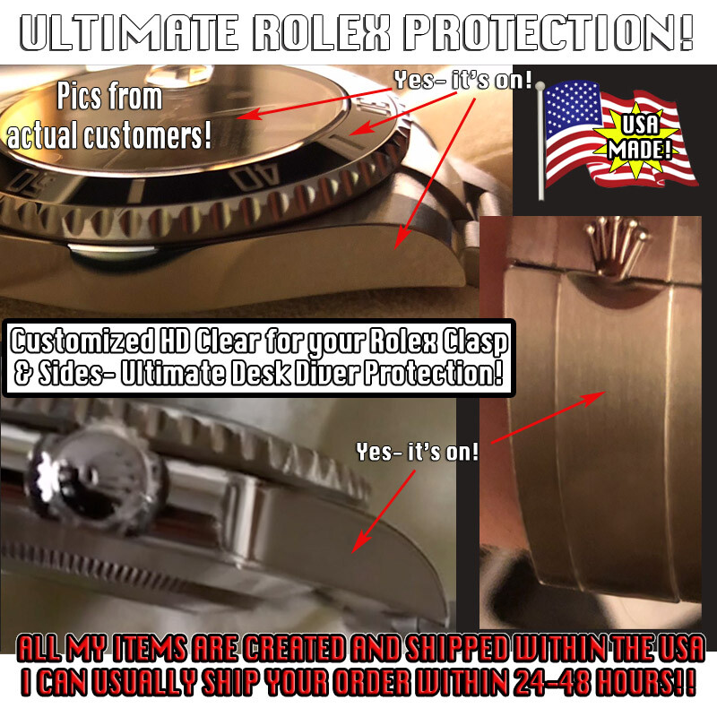For-Rolex Explorer II 216570 Protector Set x2 FullClasp Case Sides Crystal Bezel