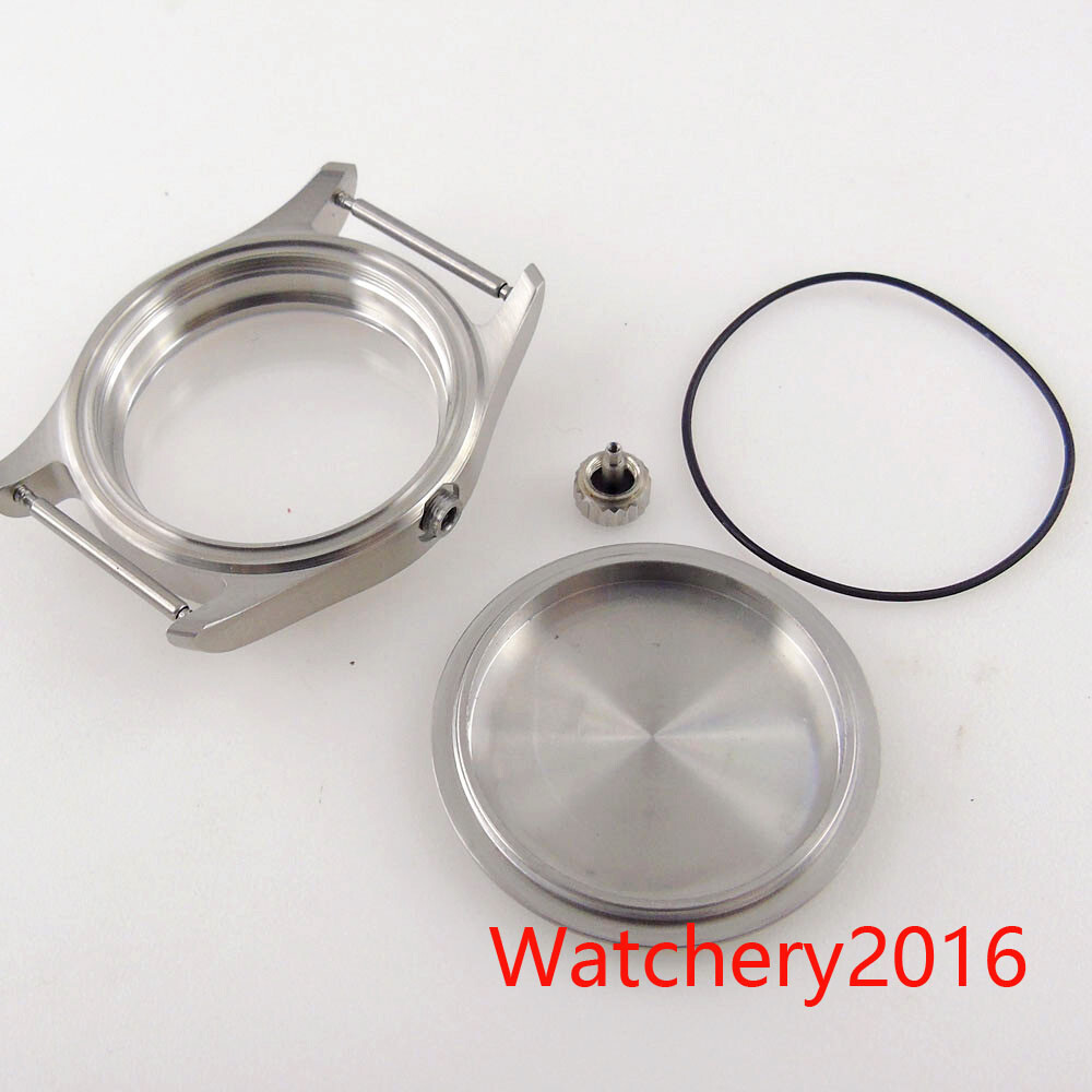 36mm Tandorio Sapphire Glass Watch Case Dial For NH35A NH36 Autoamtic Mens Watch