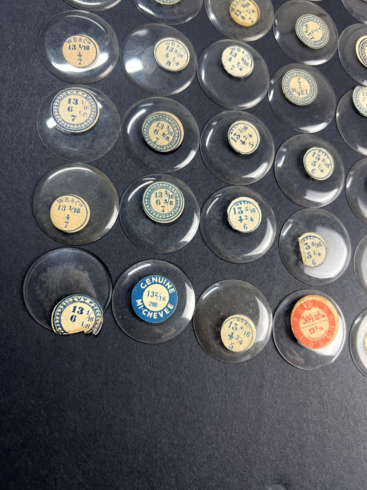 LOT OF 50 GLASS POCKET WATCH CRYSTALS SIZE 13 REPLACEMENT PARTS