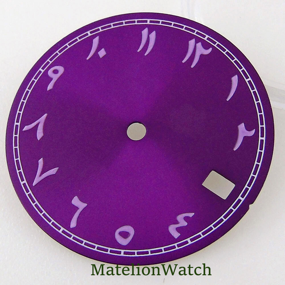 Fits NH35A Movement 29mm Watch Dial Faces Persian Farsi Numbers Date Luminous