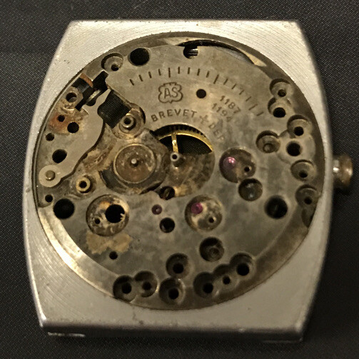 Vintage 17 jewel AS 1187 1194 Movement & Middle Case Parts/restore