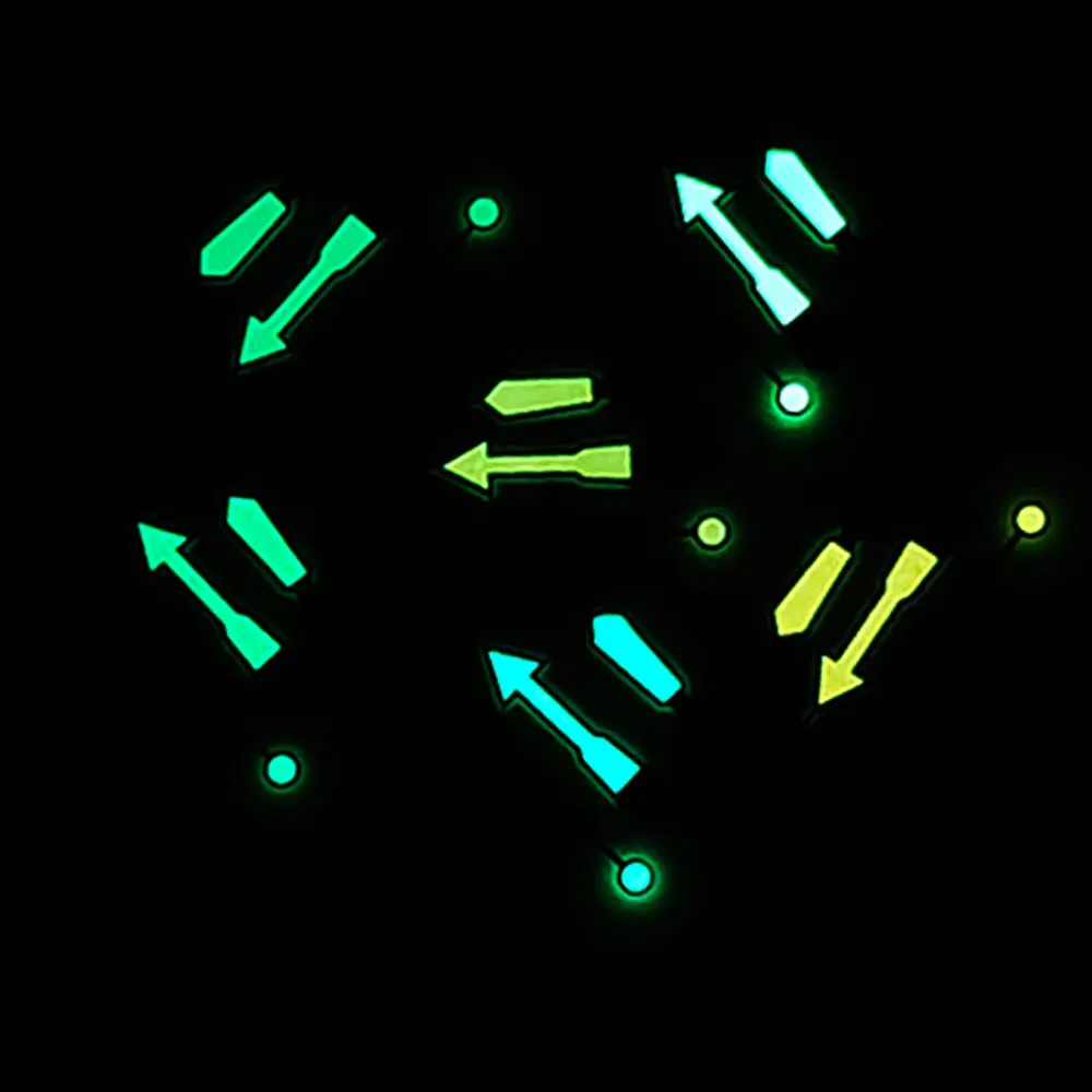 Watch Hands Green Luminous 8.5x12x12.5mm For NH34 NH35A NH36 7S36 4R36