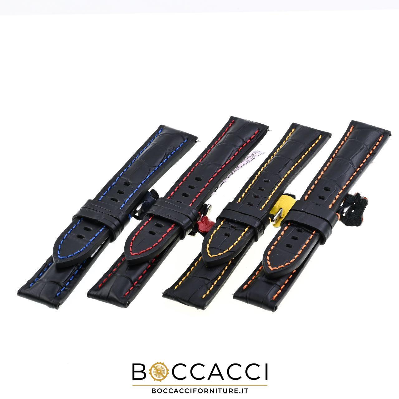 DILOY Cinturini per Orologi in Pelle Stampa Coccodrillo Fodere Colorate 20 22…
