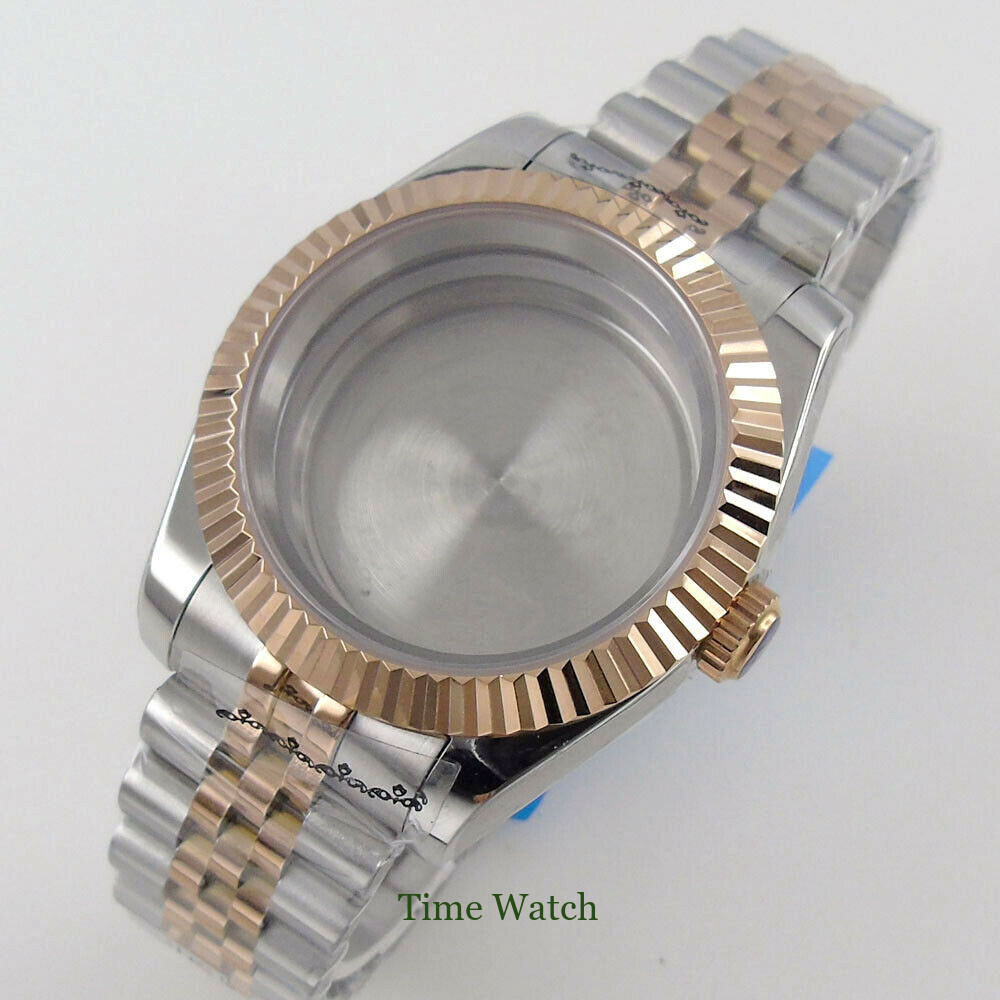 39/36mm Gold Watch Case Fit NH35 Miyota8215 DG2813 ETA2824 PT5000 Sapphire Glass