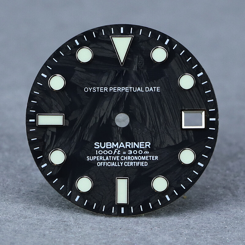 28.5mm carbon fiber dial MOD SUB for NH35 NH36 7S36 4R35 SKX007 BGW9 /C3 lume