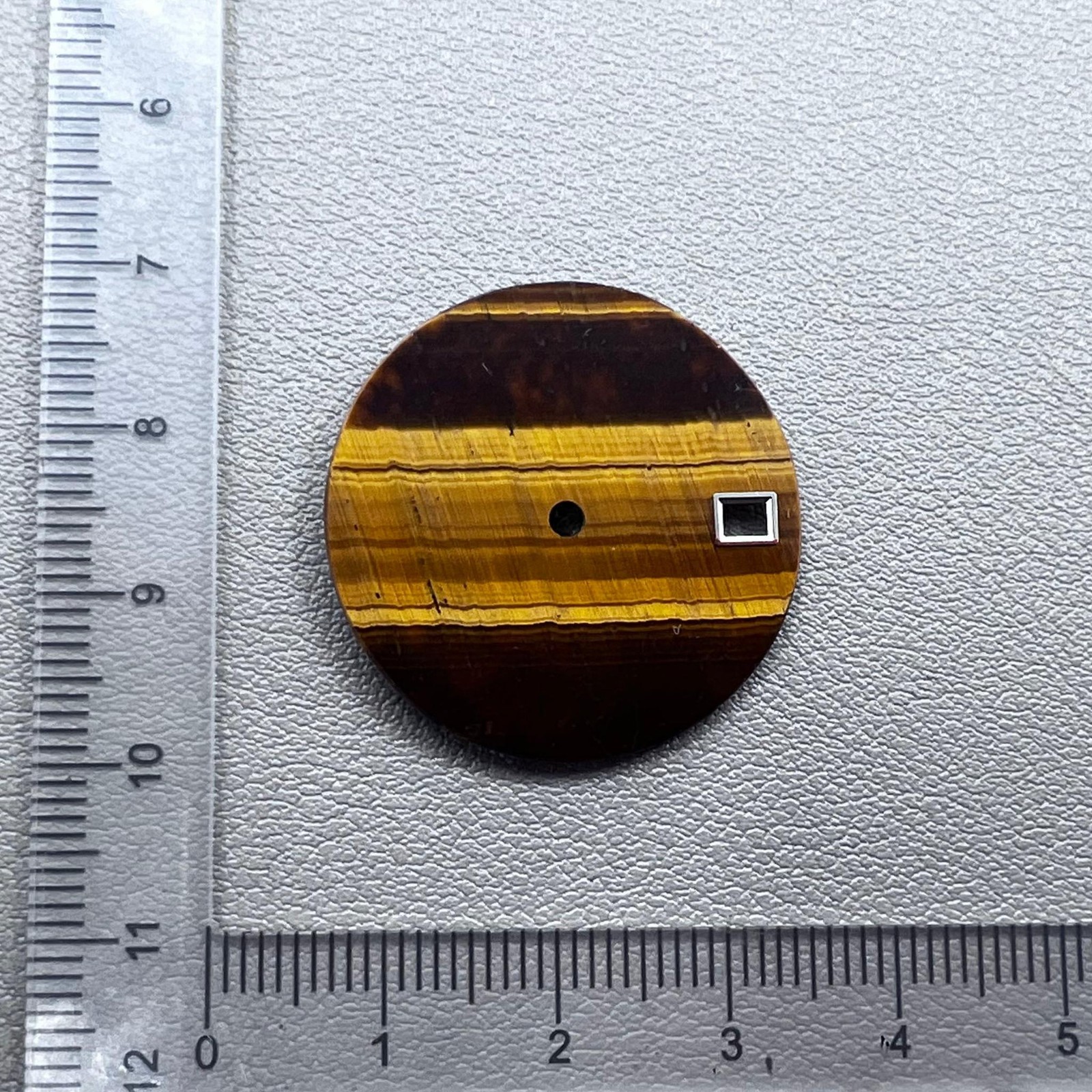 28.5mm Watch Dial Tiger’s Eye Stone with Date Modified for SW200 ETA2824 NH35