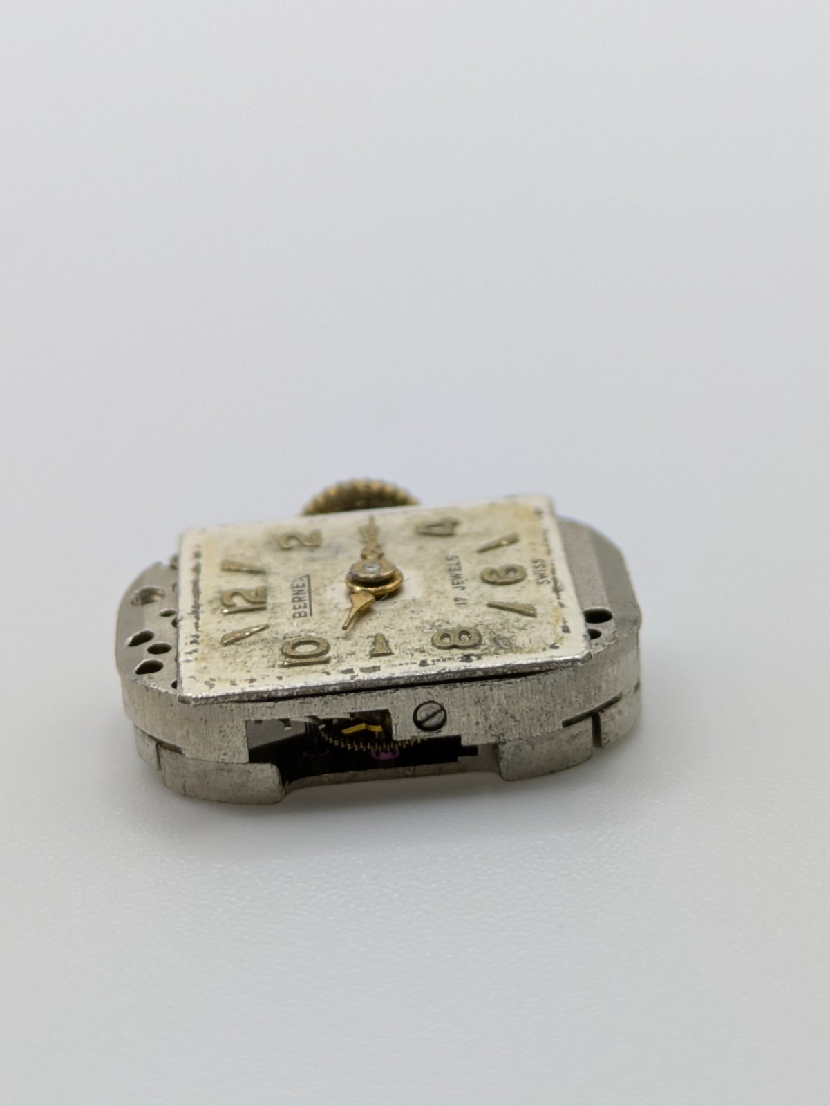 AS 976 Bernex Manual Wind Watch Movement Swiss Made 17 Jewels Untested 14.8mm