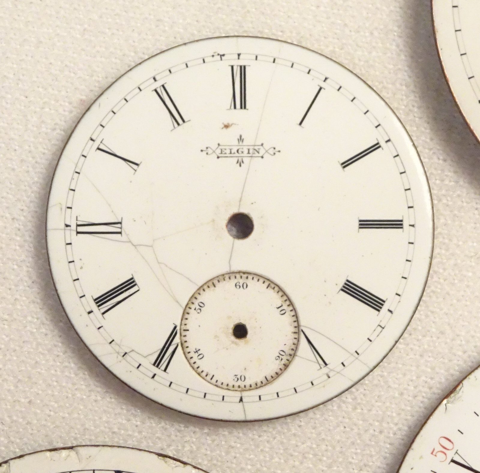 Antique Elgin Pocket Watch Dials Faces Steampunk Art Crafts