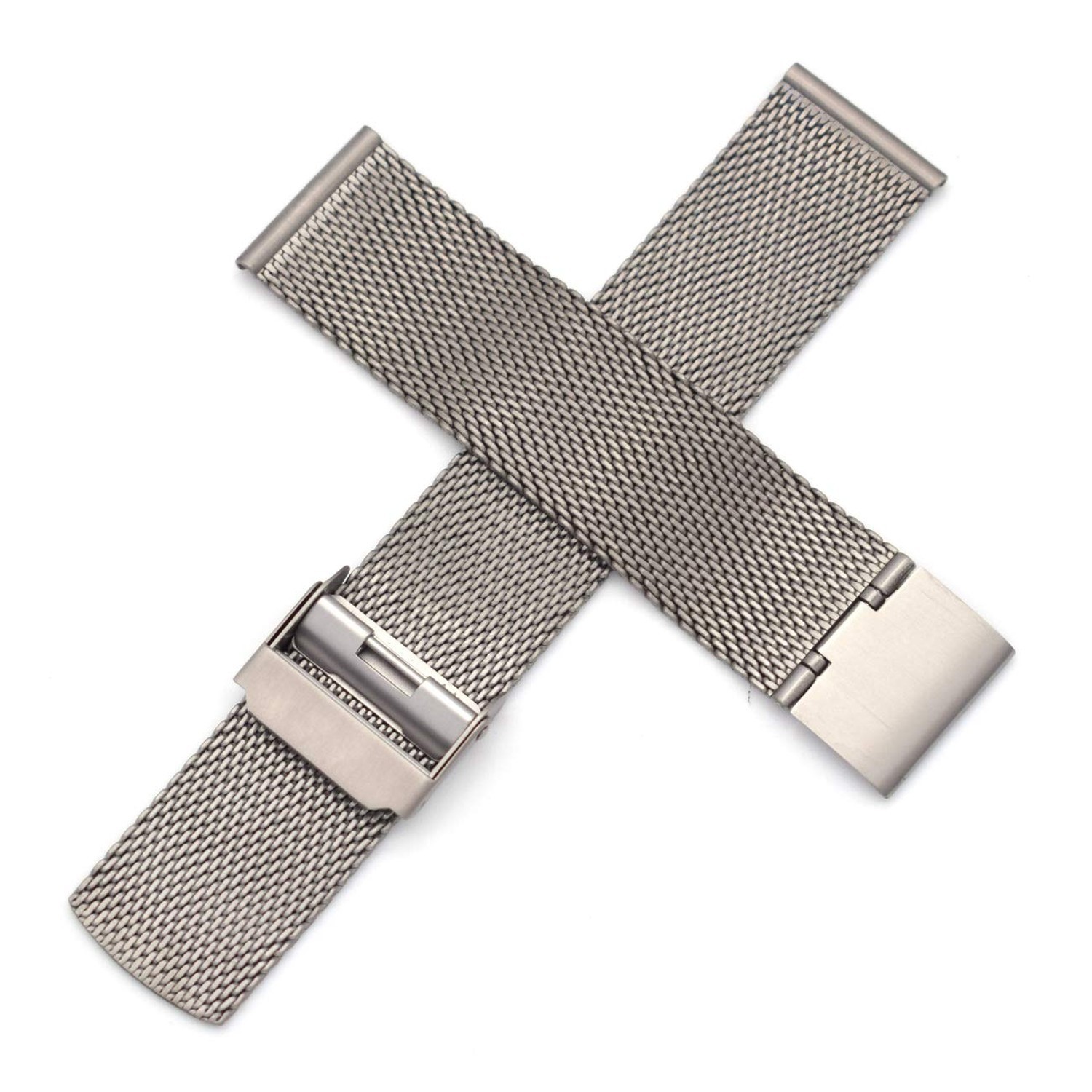 THEAGE Titanium Mesh Watch Band for Mens Women, Mesh Watch Straps 20mm