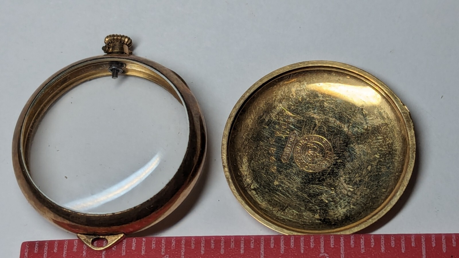 VINTAGE PHILIDELPHIA WATCH CO ROLLED GOLD PLATE POCKET WACH CASE VICTORY