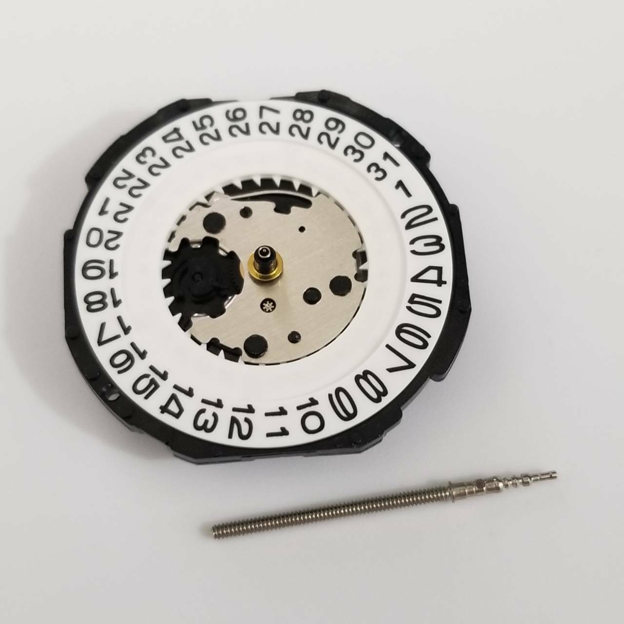 23.7mm Frequency Date At 3 Quartz Watch Movement PC32A With Winding Stem