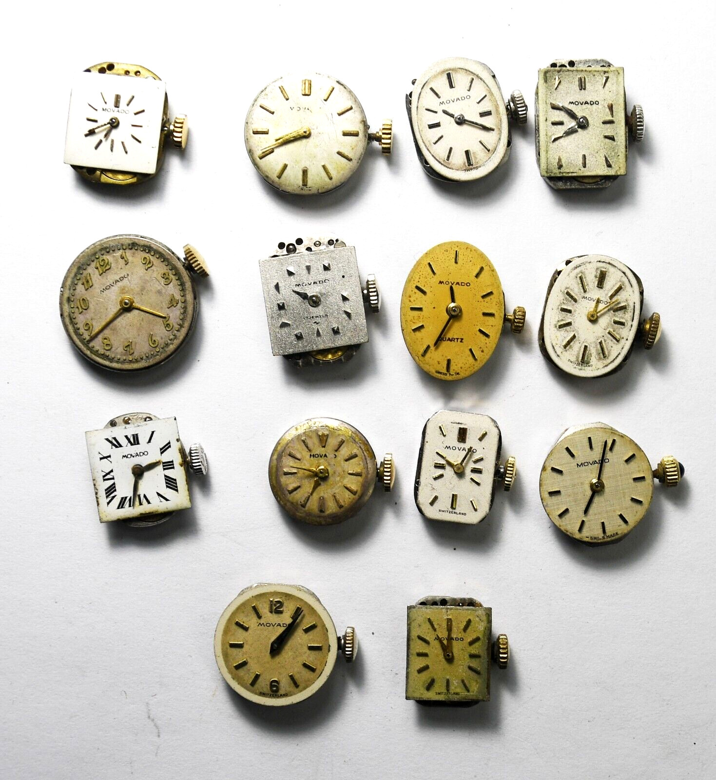 14pc Vintage Women’s Movado Wristwatch Movements 1022 7546 0460 5582 Zenith