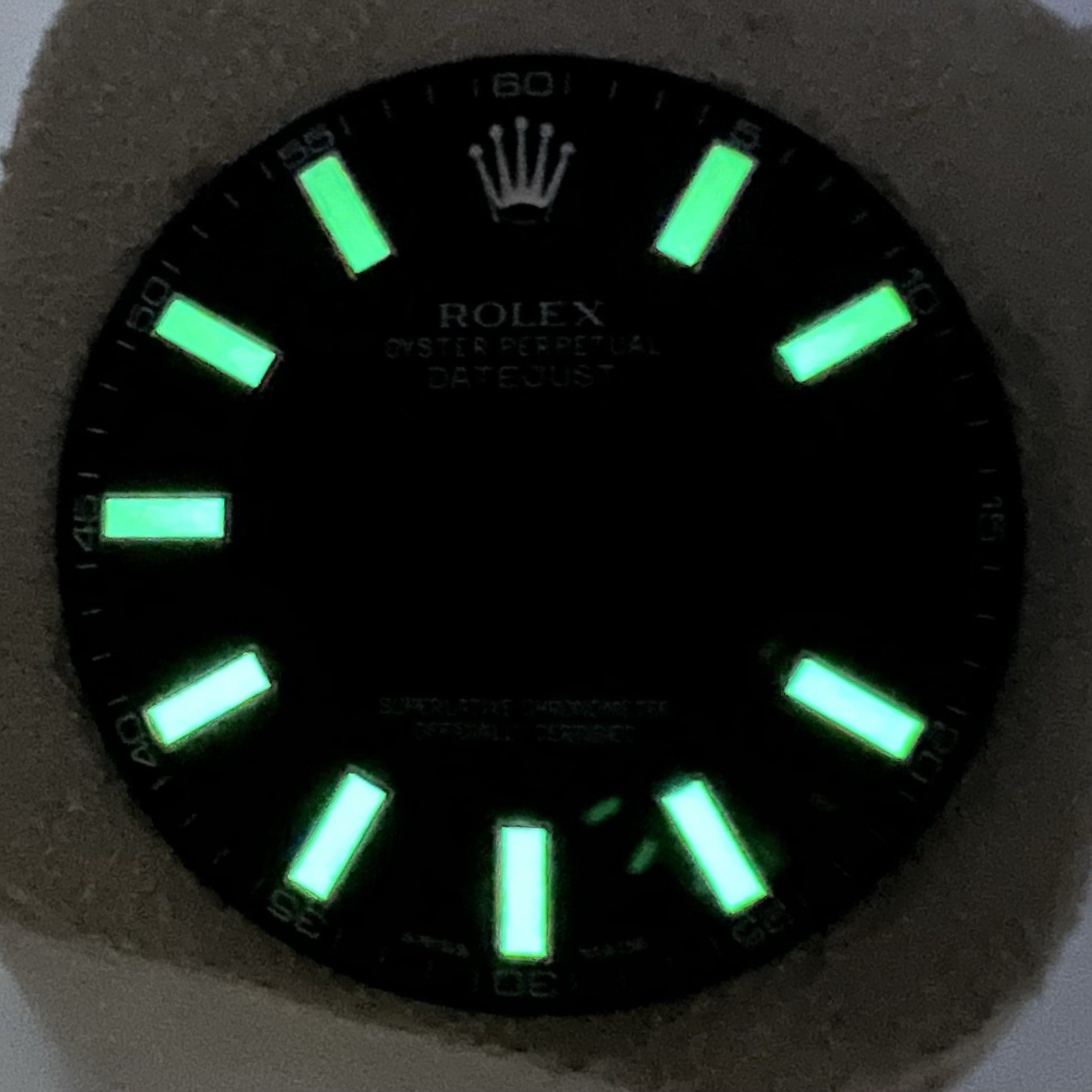 Rolex FACTORY Original Black Index Dial for 41mm Steel Datejust II 116300 116334