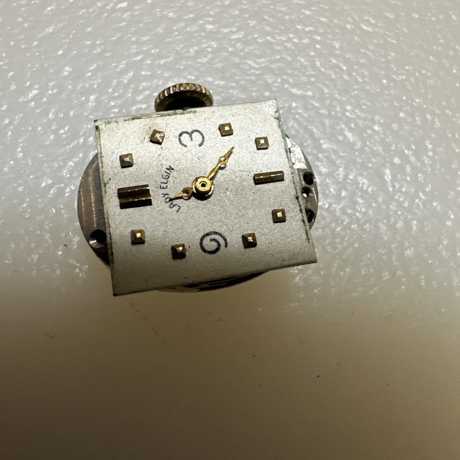 LADIES LADY ELGIN 19J 650 WRIST WATCH MOVEMENT Complete W Dial,Hands