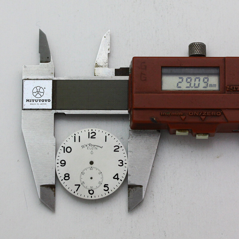 B.W. Raymond ELGIN Metallic White Vintage Wristwatch Dial – NOS