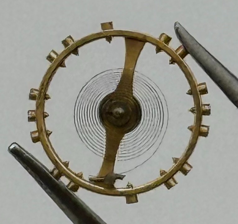 MST 340 Balance Wheel Complete And Spring 6¾’’’ 574 Watch Movement Parts NOS
