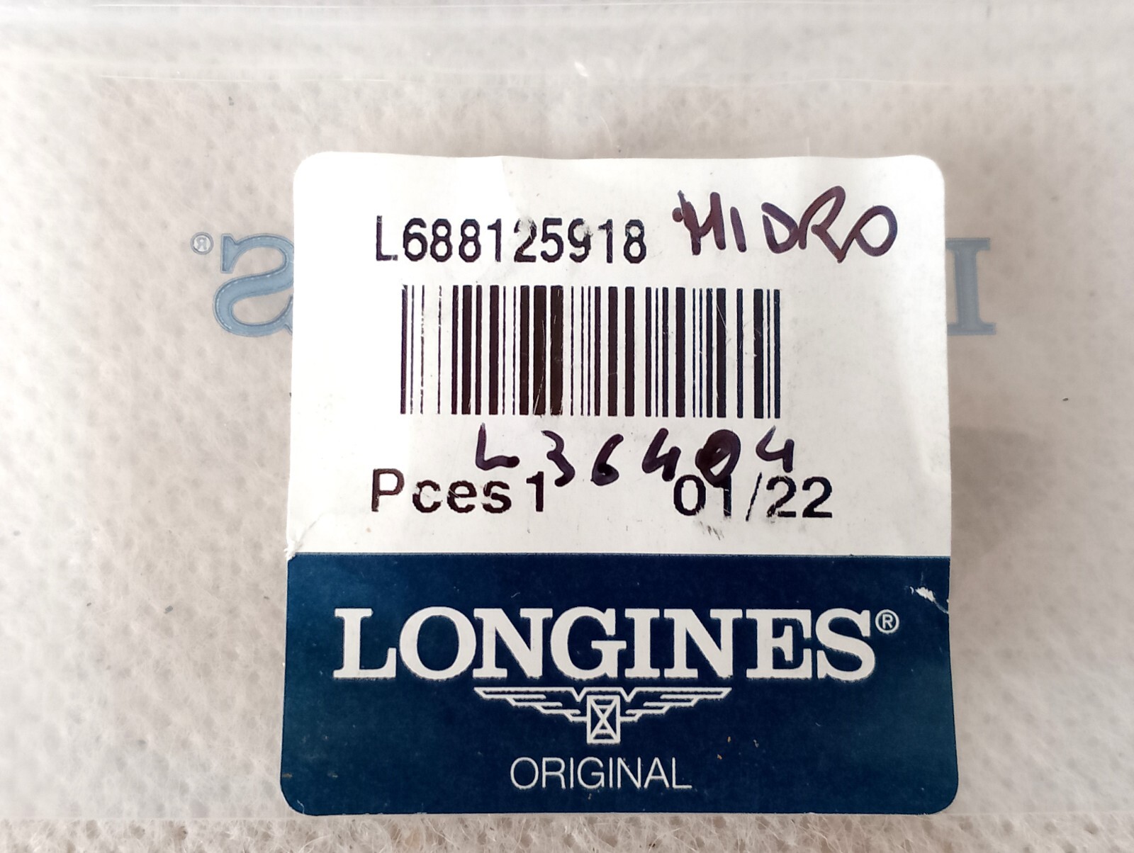 Longines hydroconquest jersey/link ref. L36404 mm. 18