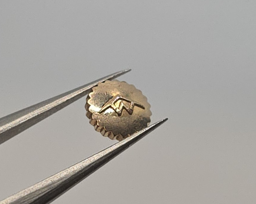 Movado Original Vintage Rose Gold Plated Dustproof Crown D.4.5mm D.90