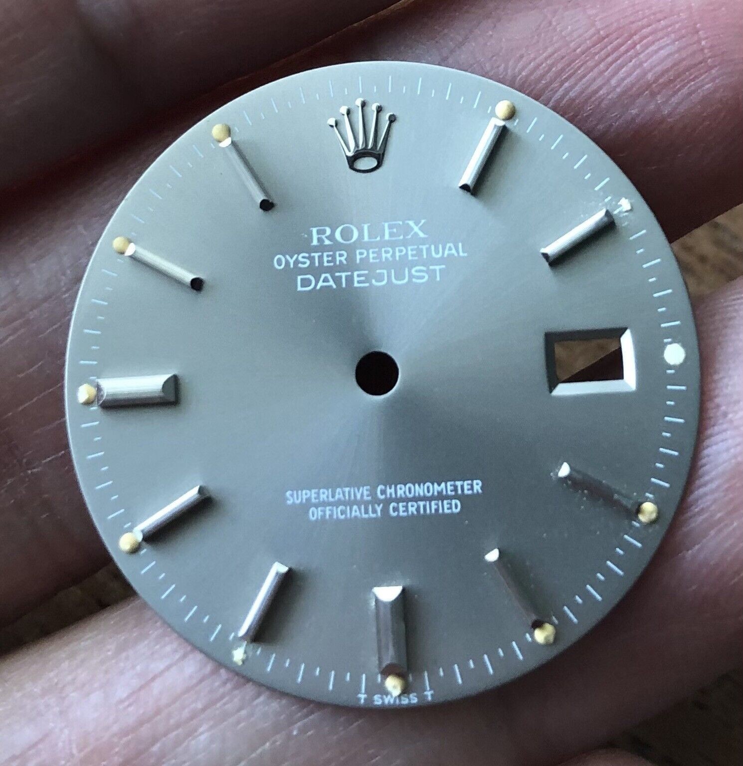 SUPERB RARE GHOST GREY TRITIUM DIAL FOR DATEJUST 16000 16200 16220 16014 16234