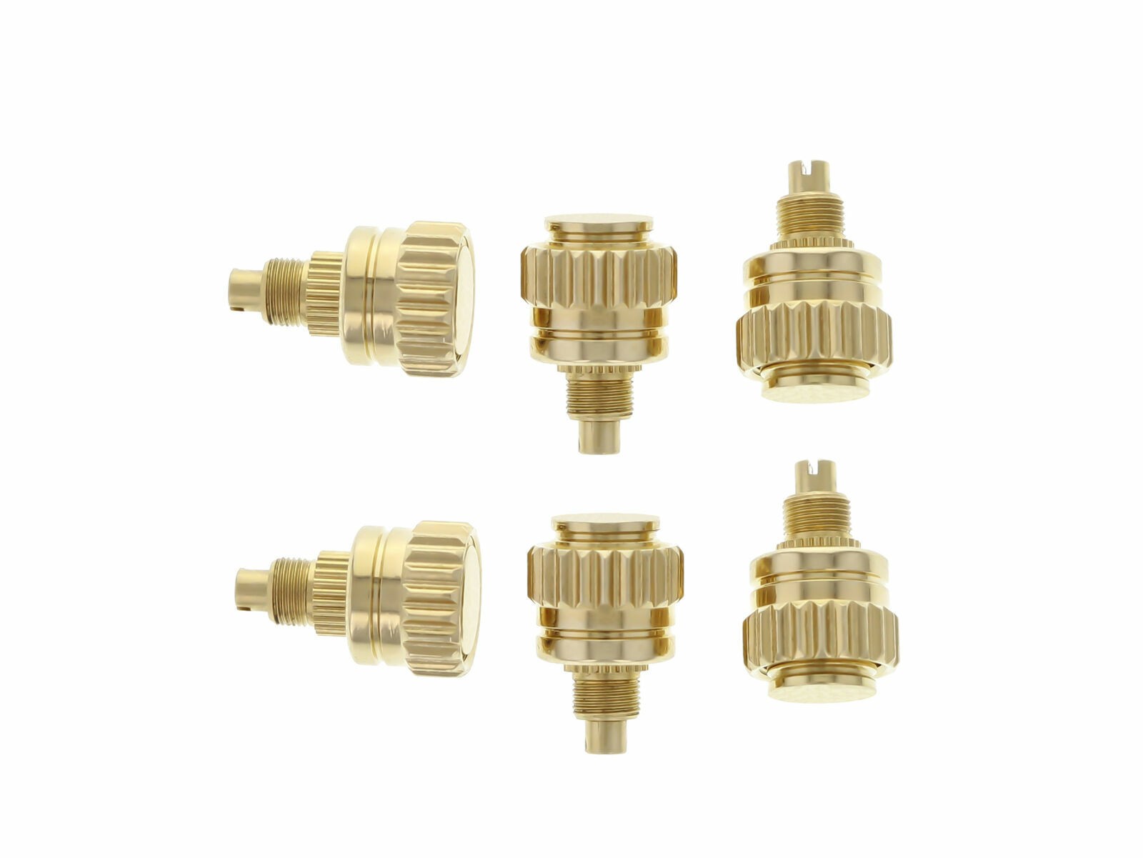 Gold Replacement Crown Pusher Set Of Six For Rolex Daytona 116520 116523 116528
