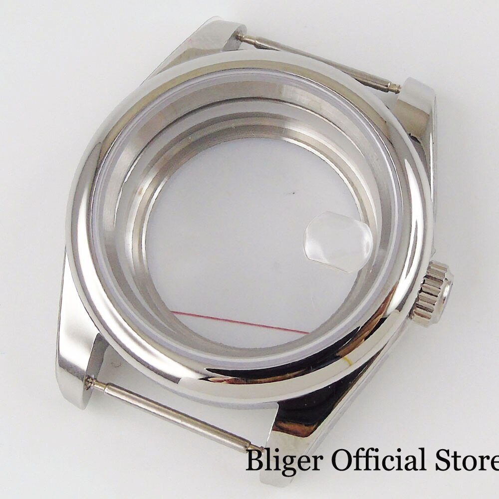BLIGER Polished 39mm 36mm Sapphire Glass Watch Case Fit NH35A NH36A ETA 2824