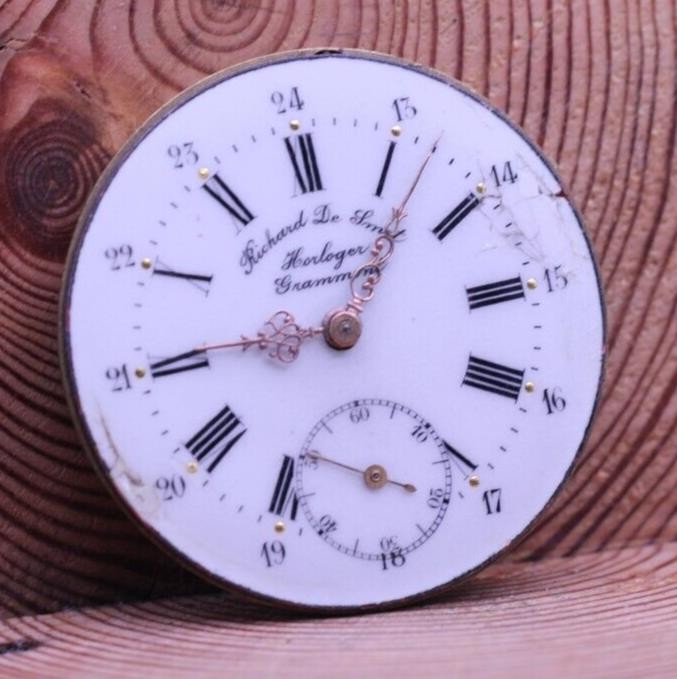 SWISS ANTIQUE POCKET WATCH MOVEMENT 40.5mm FOR REPAIR (JE)