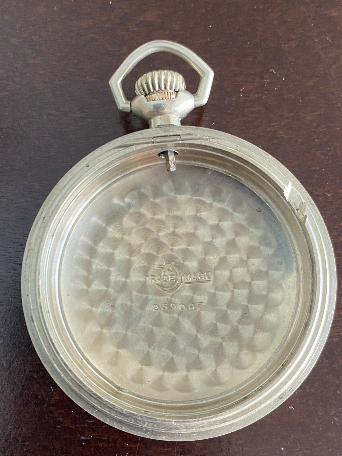 VINTAGE 18S OPEN FACE, SWING OUT POCKET WATCH CASE ONLY. LEVER SET , TRADEMARK
