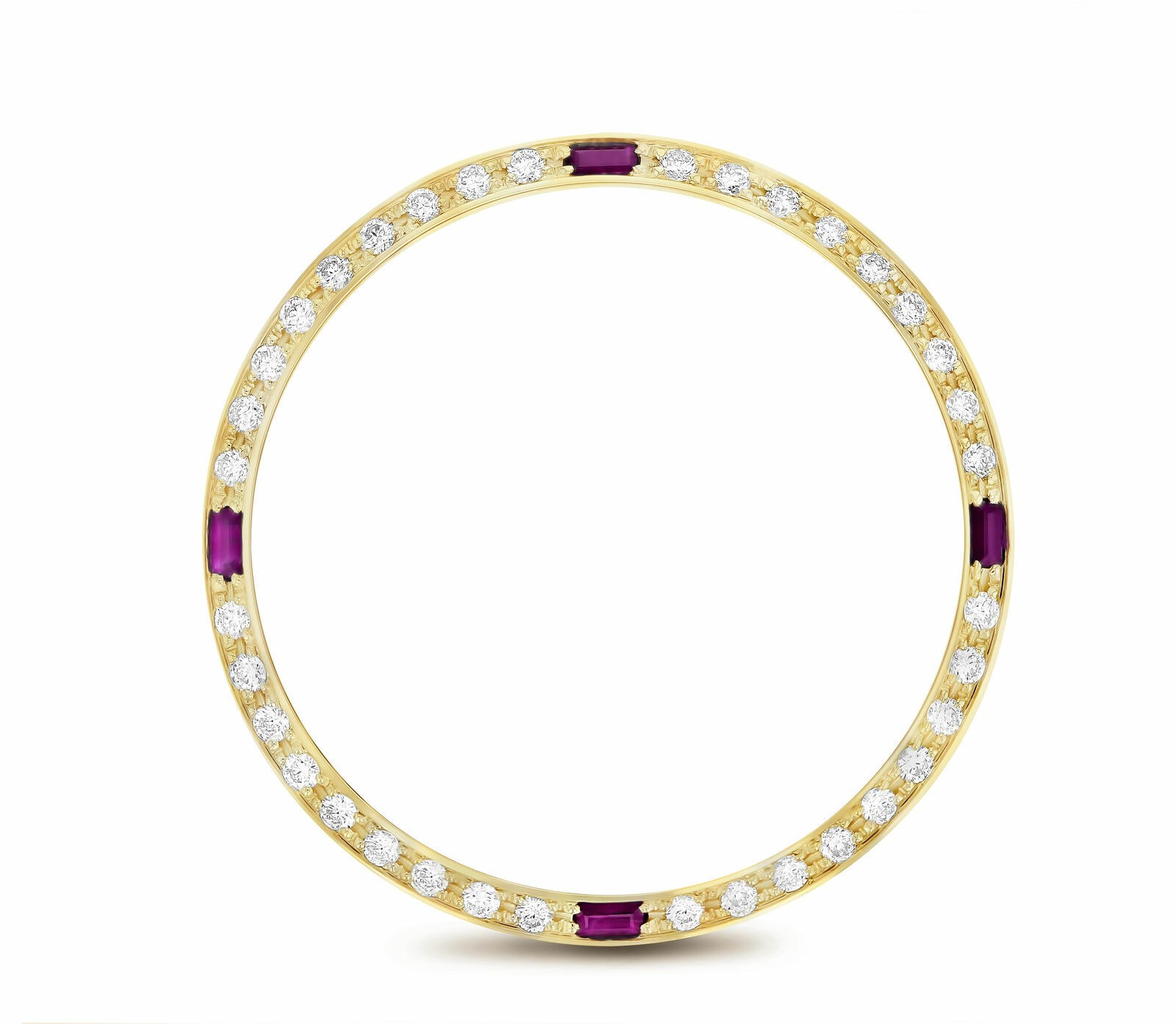 .90CT YELLOW GOLD BEAD NATURAL DIAMOND BEZEL ROLEX DATE 15053 15203 15223 15238