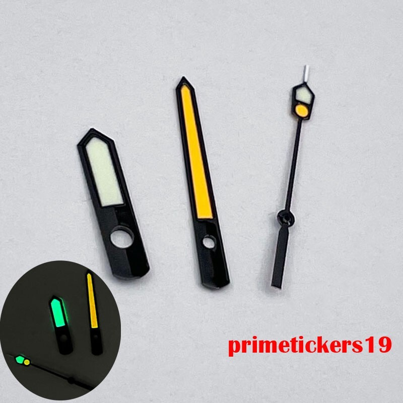 C3 Super Luminous Black Orange Watch Hands Fit NH35 NH36 7s26 Automatic Movement