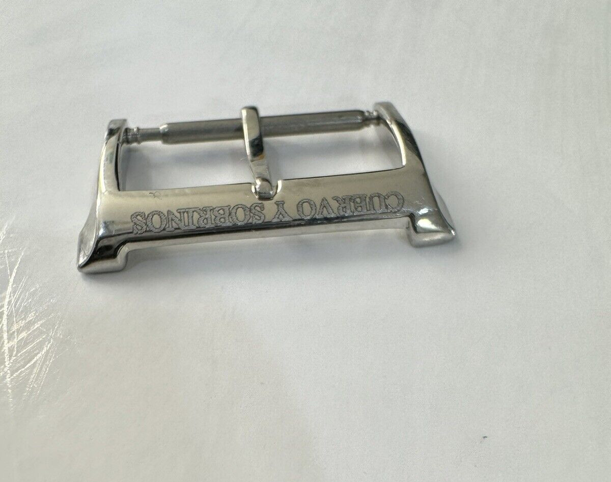 CUERVO Y SOBRINOS Watch Pin Buckle Clasp Stainless Steel 18 mm Swiss Made New