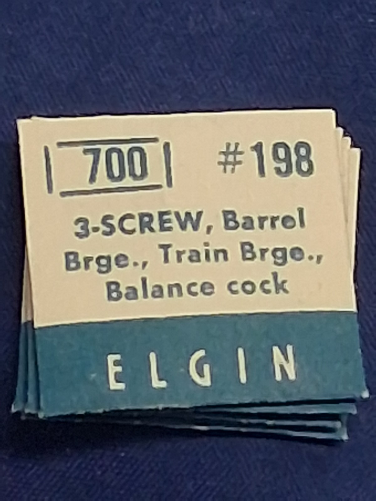 Elgin 700’s Series – Springs & Screws Assorted Models Replacement/Repair Parts