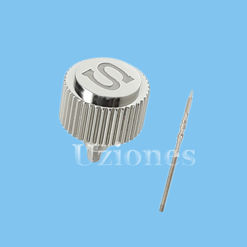 For SKX007 SKX009 Series NH35 NH35A NH36 NH36A Movement Watch Crown &Stem Silver