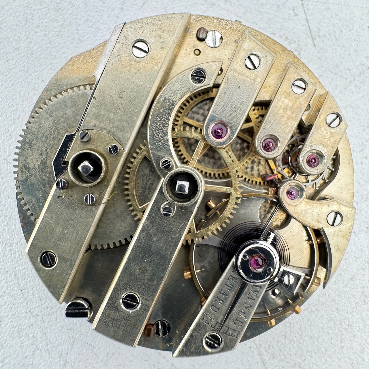 Antique 34mm Unbranded Key Wind Swiss Lever Escapement Pocket Watch Movement