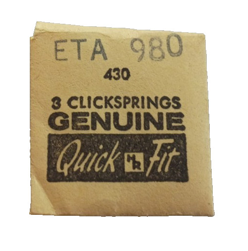 ETA 980 984 1010 1011 1052 1052 CLICK SPRING WATCH PART #430/150 (2-pack)