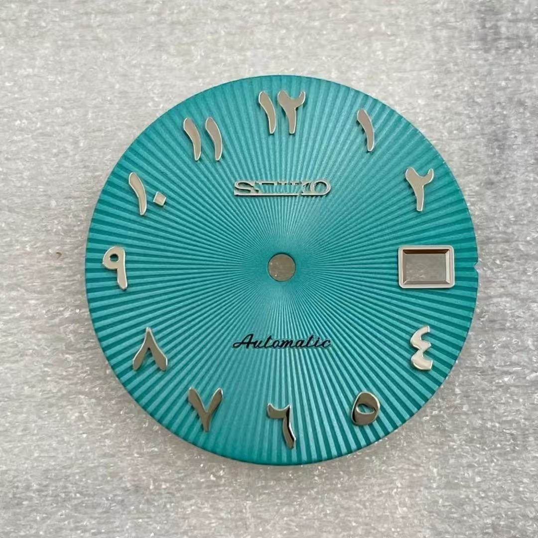 28.5Mm Radial Stripes Arabic Numerals Watch Dial No Lume For Nh35 Nh36 Movement