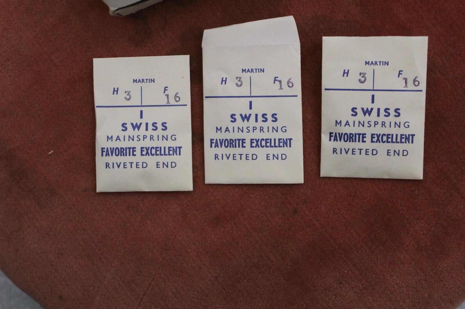 3X Swiss Favorite Brand Watch Mainsprings, H-1.44mm, S-0.10mm, L-275mm