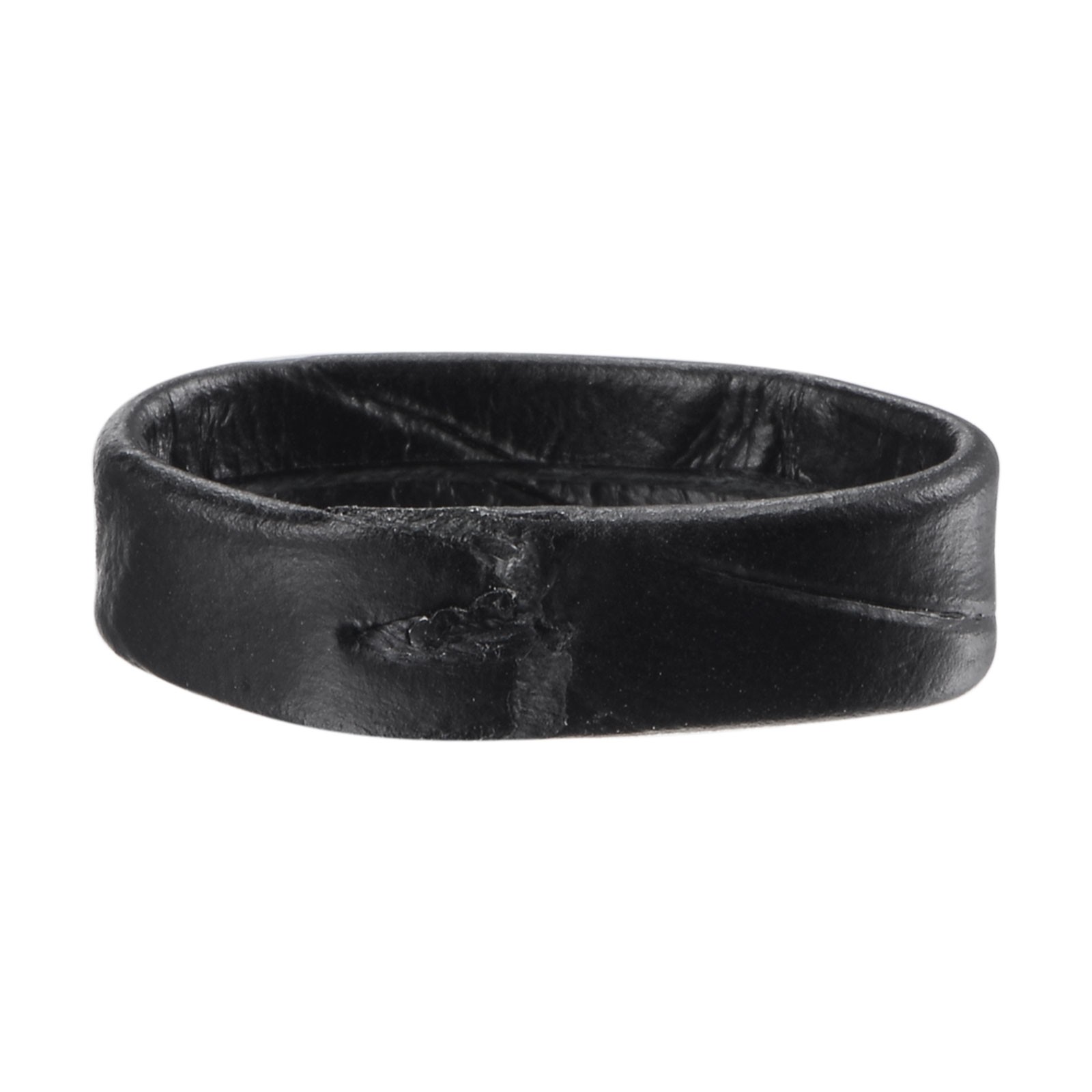 PU Leather Loops Retaining Ring Keeper for 20mm Width Watch Band Black 2Set