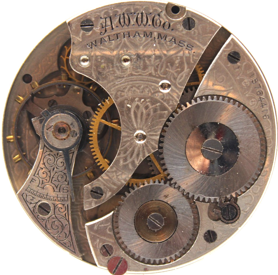 1907 WALTHAM POCKET WATCH MOVEMENT 15764416 GRADE 610 16s 7j (DR3)