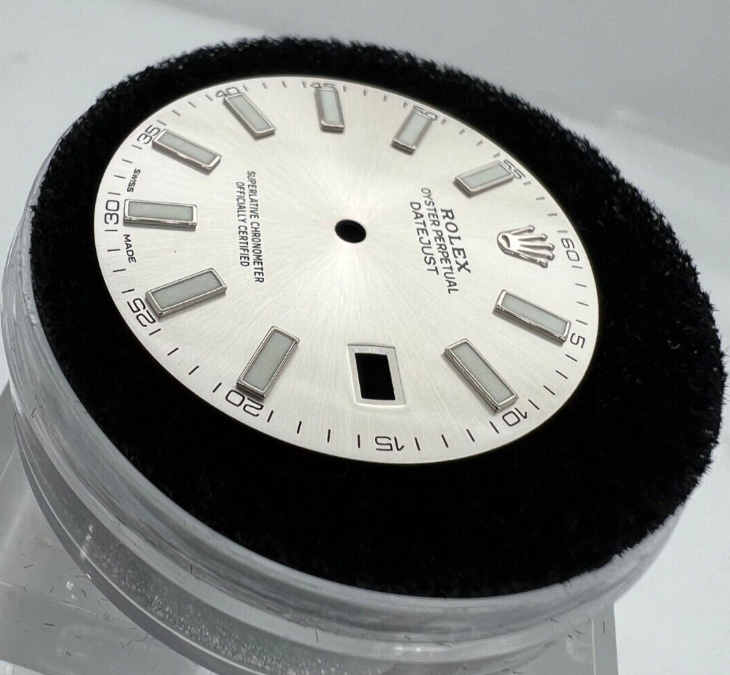 Genuine Rolex Datejust 41mm Dial Silver Big Index 116300 116334