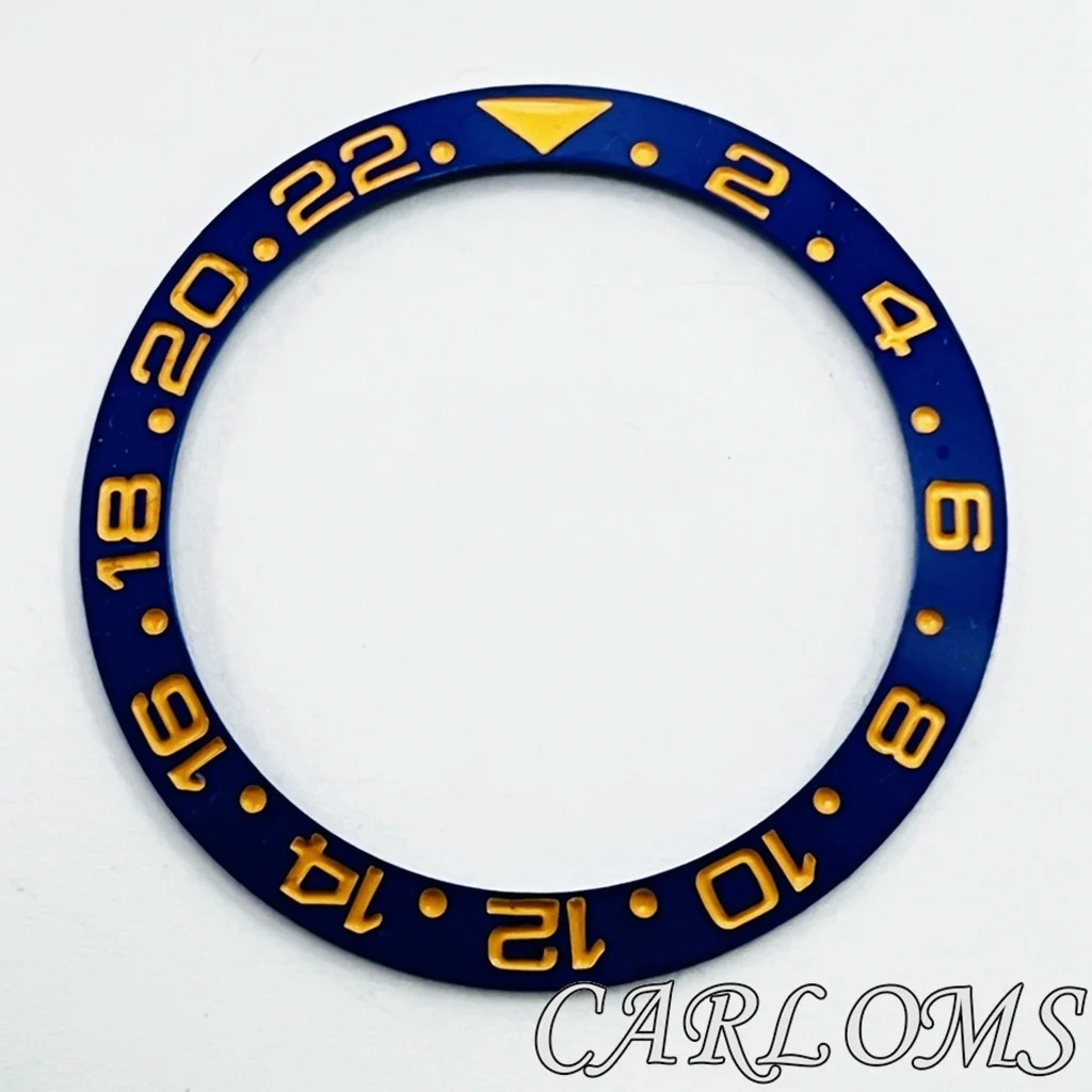 TOP 38Mm Black Brown Blue Green Yellow Orange Ceramic GMT Bezel Insert for 40Mm