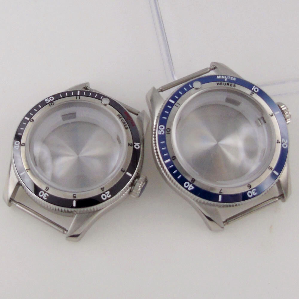 20ATM Diver 40mm Double Bow Sapphire Watch Case Fit NH35 PT5000 Steel Bracelet