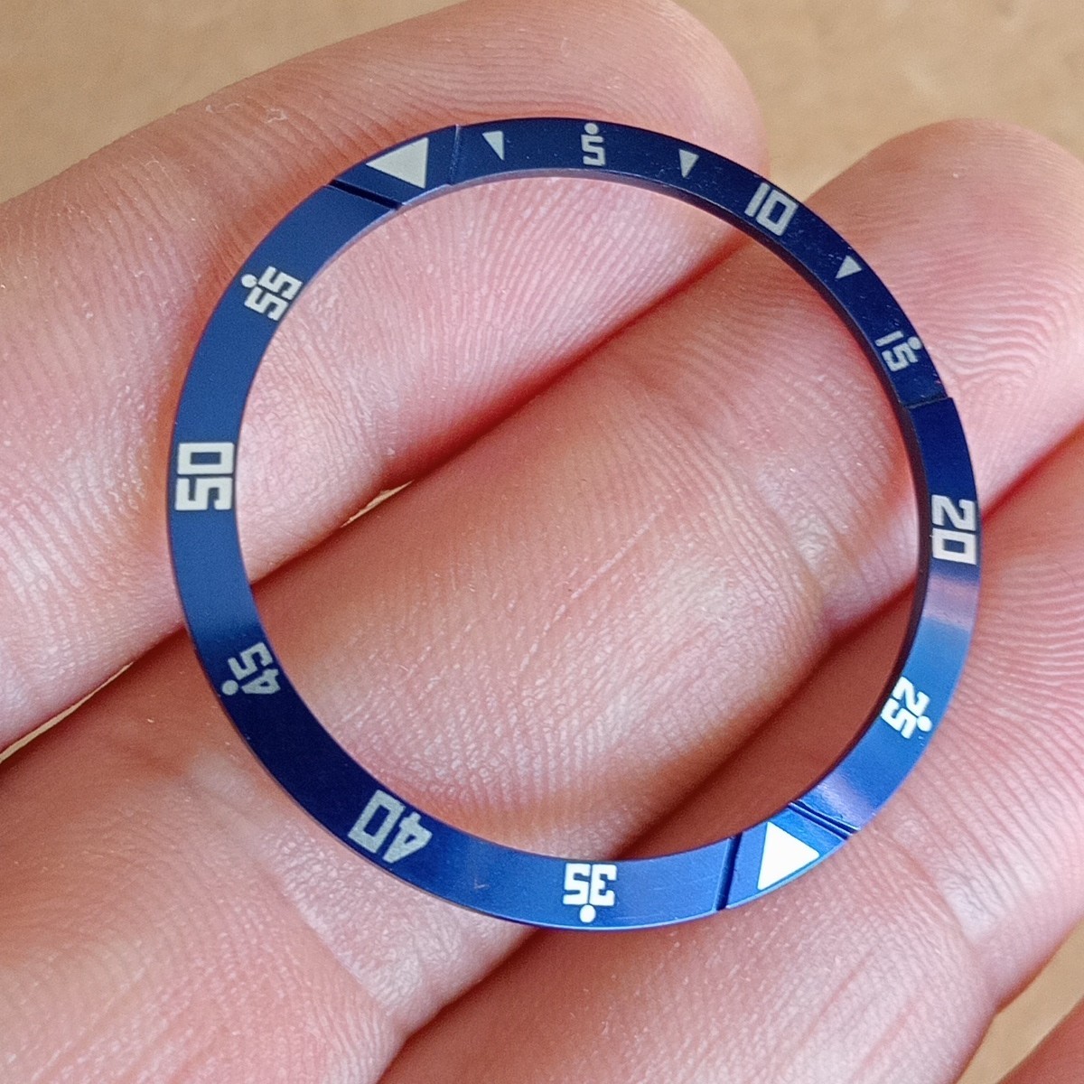Mondia Triumph, Bezel, Bezel Insert, Blue Ø 33 mm NOS