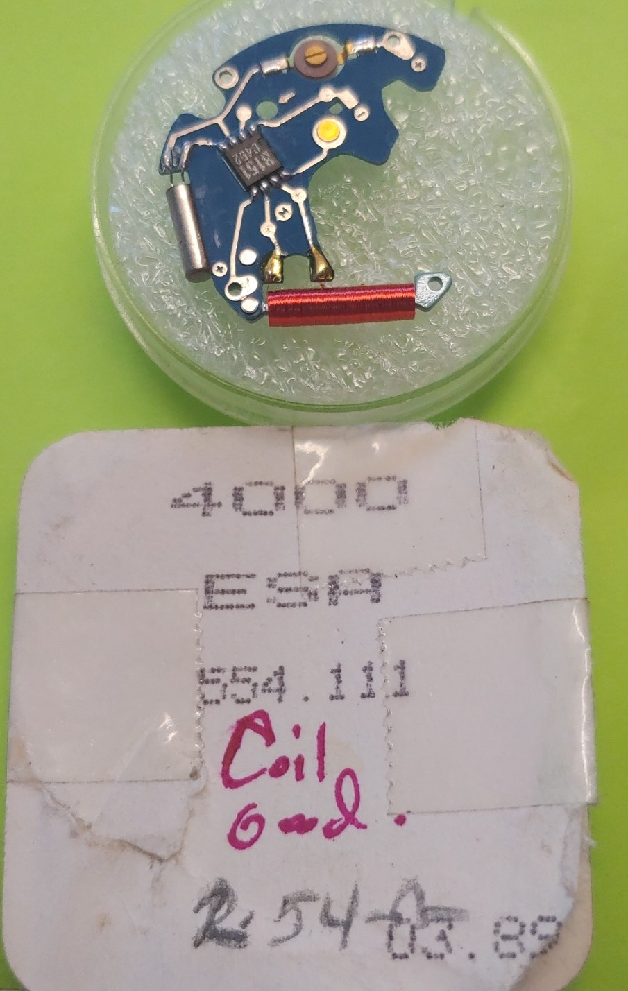 NOS ESA 554.111 Blue Circuit With Coil Part #4000. Impedance=2.54-2.55 Kohms.