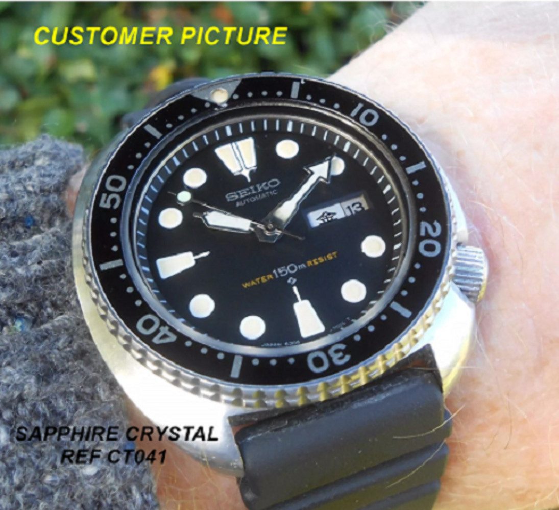 Watch Crystal Only for 150M Auto Divers 6306 6309 Flat Sapphire Crystal – CT041